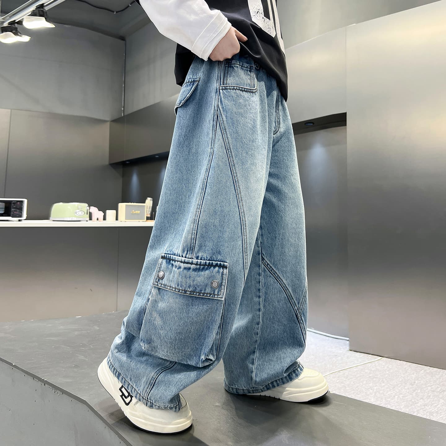 SHIBU HF8392 Blue Kids Jeans - изображение 4