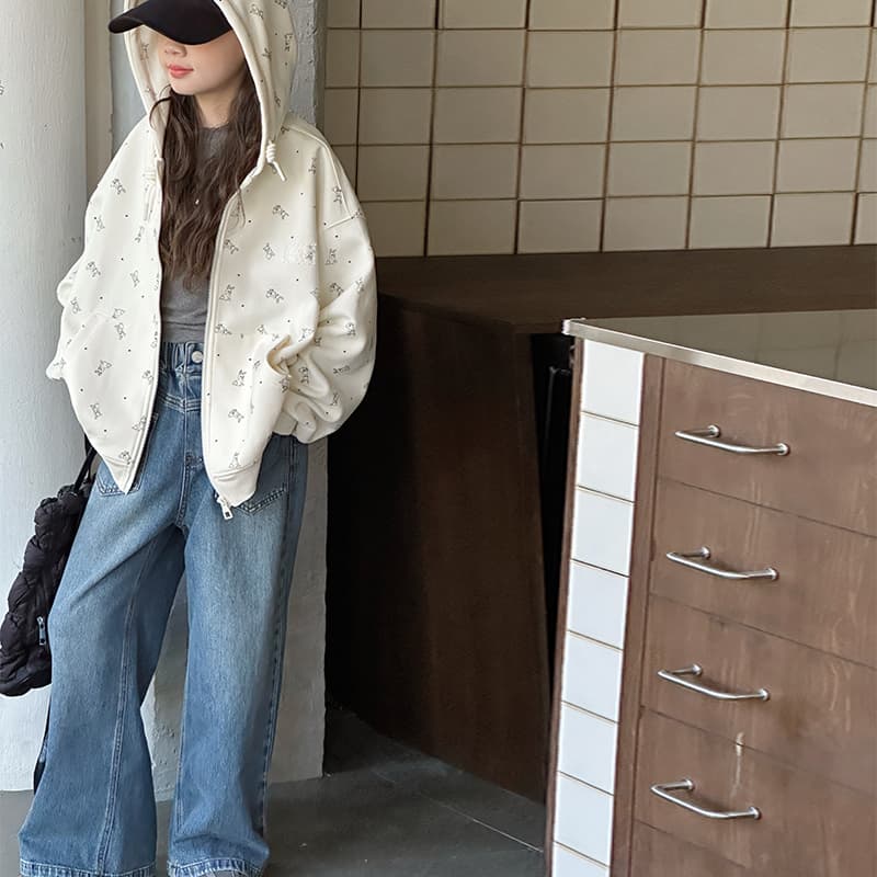 Кофта SHIBU 58019 Бант Пальто Абрикос Kids Свитшоты - изображение 5