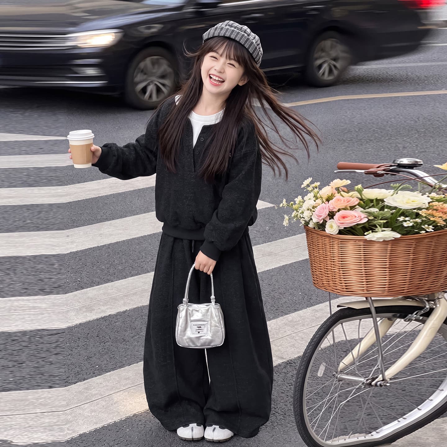 SHIBU A26131 Стиль Korean Повседневный Набор из трех предметов Kids Повседневные спортивные костюмы Наборы - изображение 3