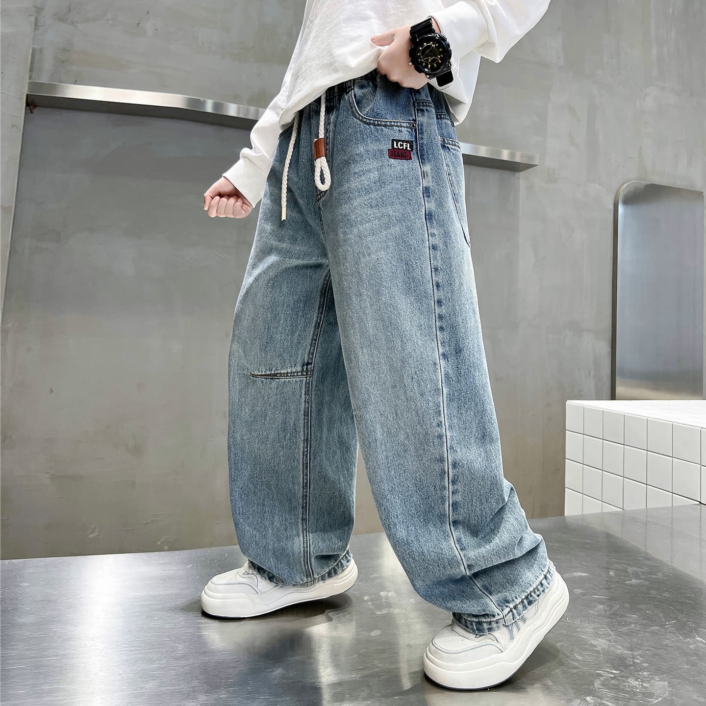 SHIBU HF7869D Blue Kids Jeans - изображение 3