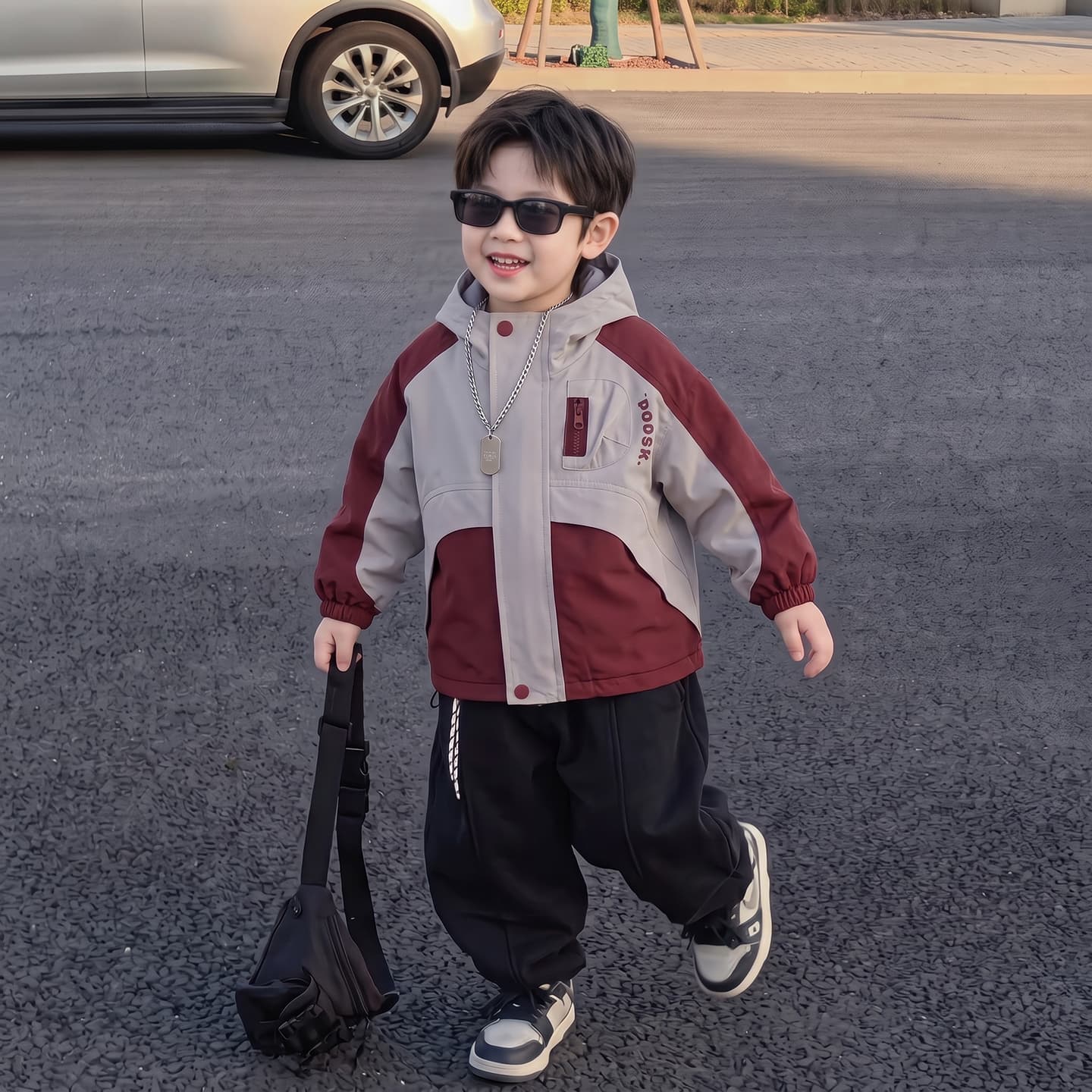 SHIBU 26051 Маленький карман на молнии пальто 42 красный Kids туристическая одежда - изображение 2