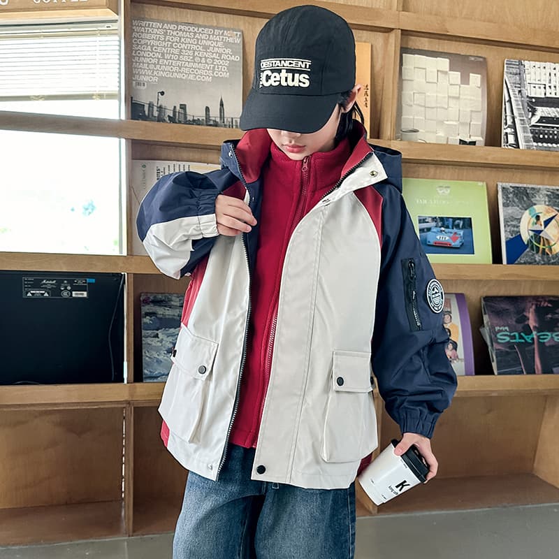 SHIBU LBDW8625 Трехцветный Многоцветный Multi Карман Ветровка 3 в 1 Белый Kids Туристическая одежда - изображение 4