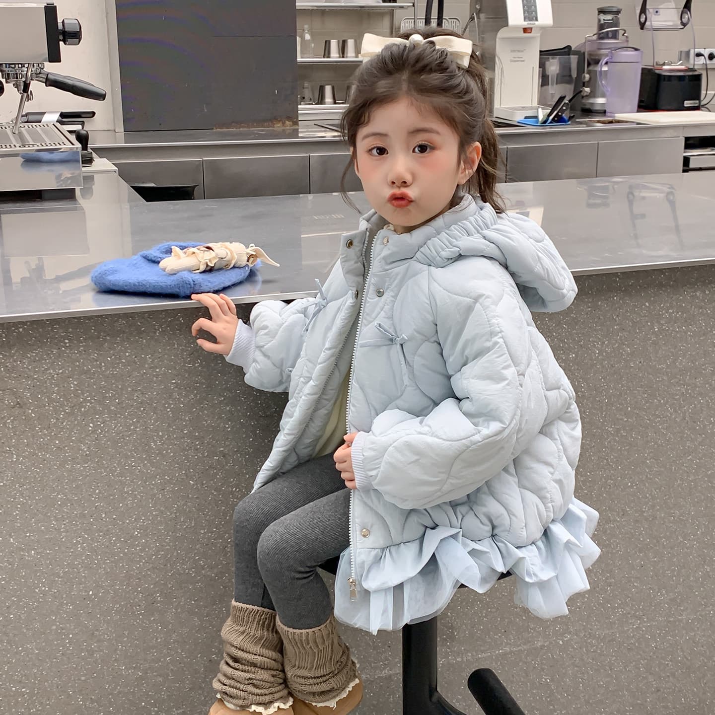 SHIBU D9025 Синий Пуховый Kids Утеплённая Куртка - изображение 3