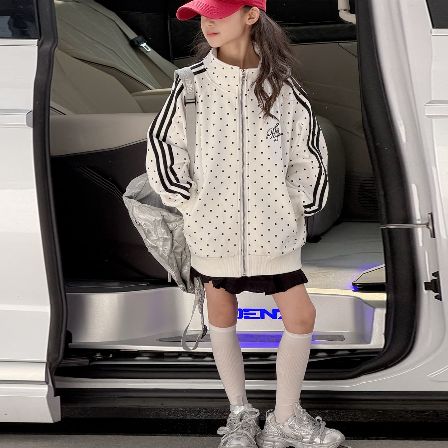SHIBU 26305 Точка Полосы Пальто Белый Kids Туристическая одежда - изображение 3