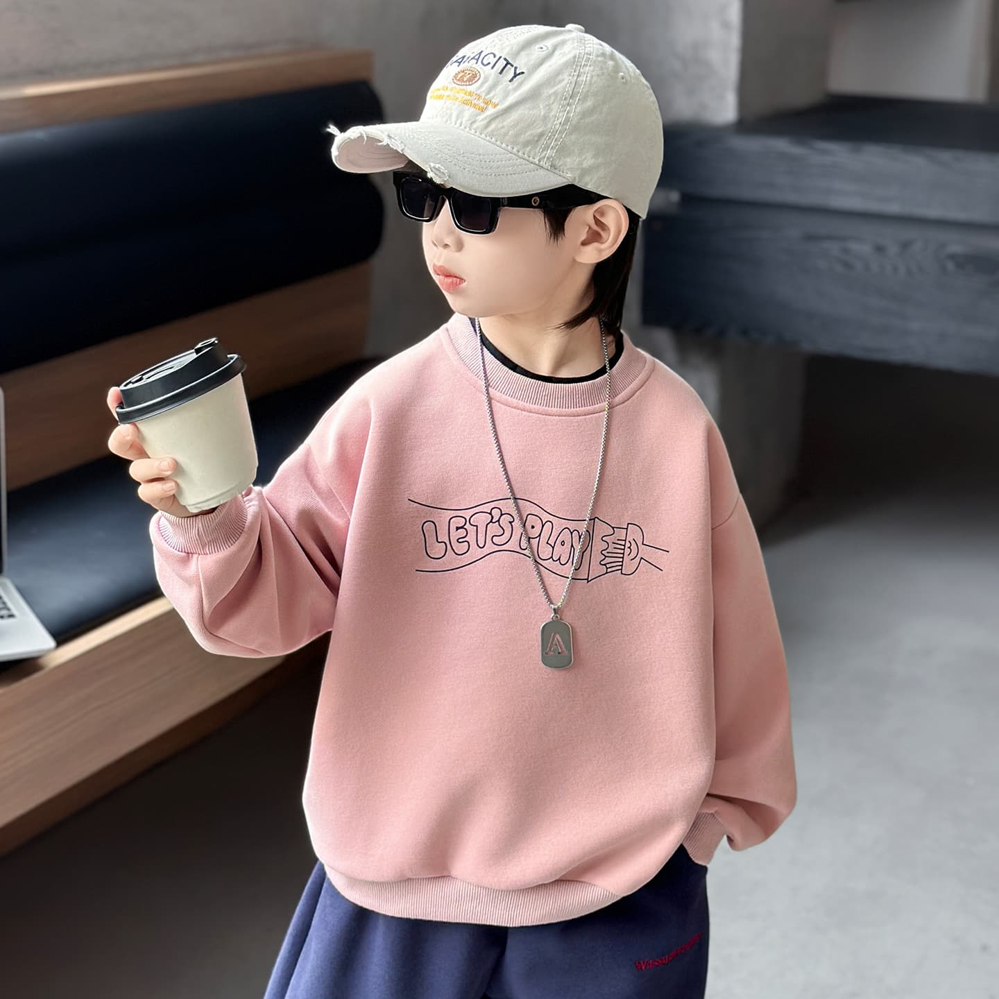 Кофта SHIBU 26535 Розовый Мультяшный Животные Свитшот Модель Kids Толстовки - изображение 4