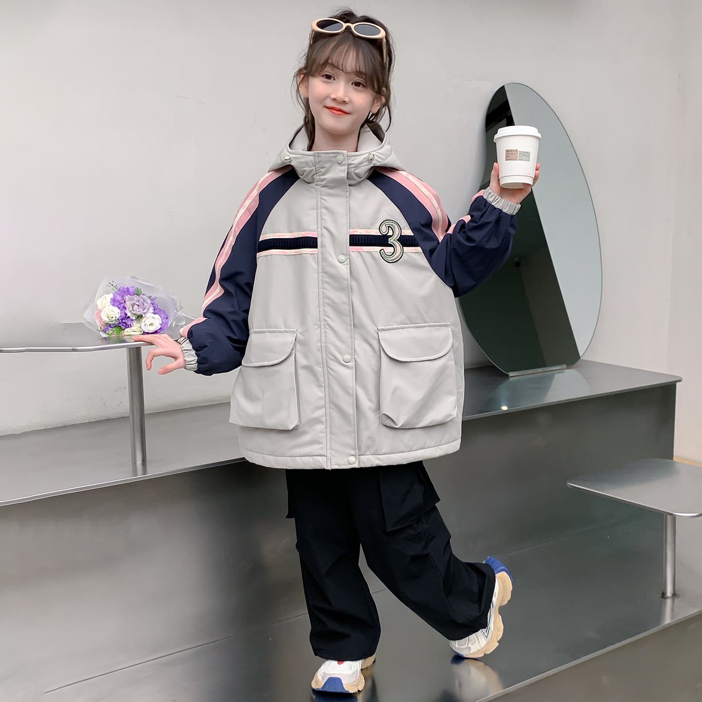 SHIBU 179 С подкладкой Ветровка Абрикос Kids Утеплённые куртки - изображение 5