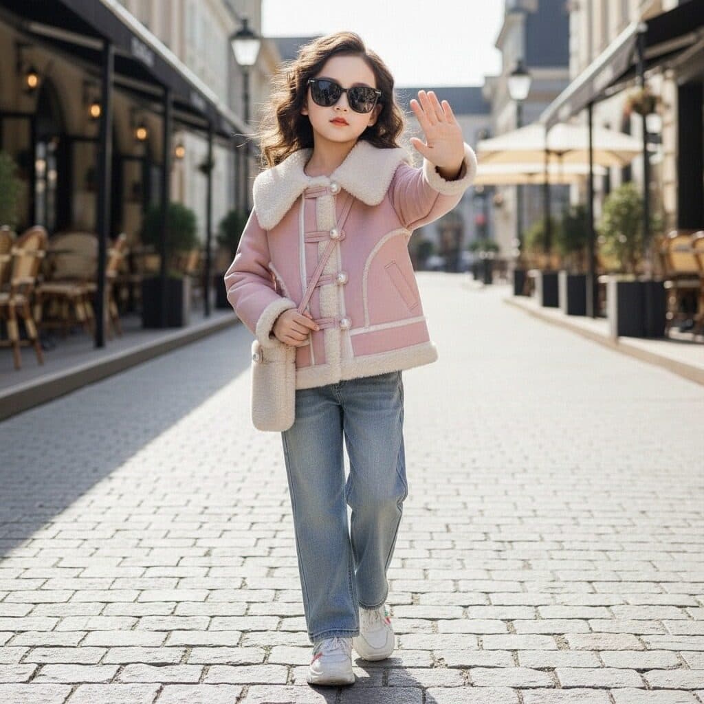 SHIBU 8110 Дубленка Розовый Kids Tops - изображение 2