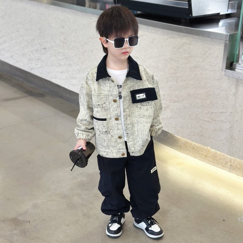 SHIBU 8050 Стиль Числа Хлопок ткань Пальто 42 Абрикос Kids Куртки - изображение 2