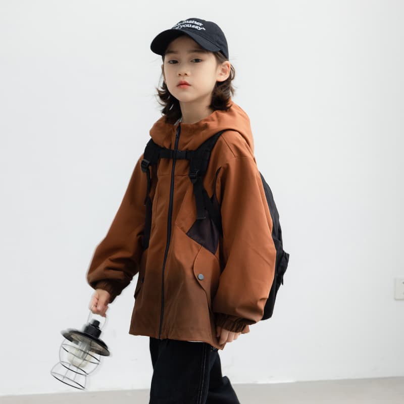 SHIBU LBQW8853 С капюшоном Градиентный Сетчатая ткань Ветровка Карамель Kids Туристическая одежда - изображение 2