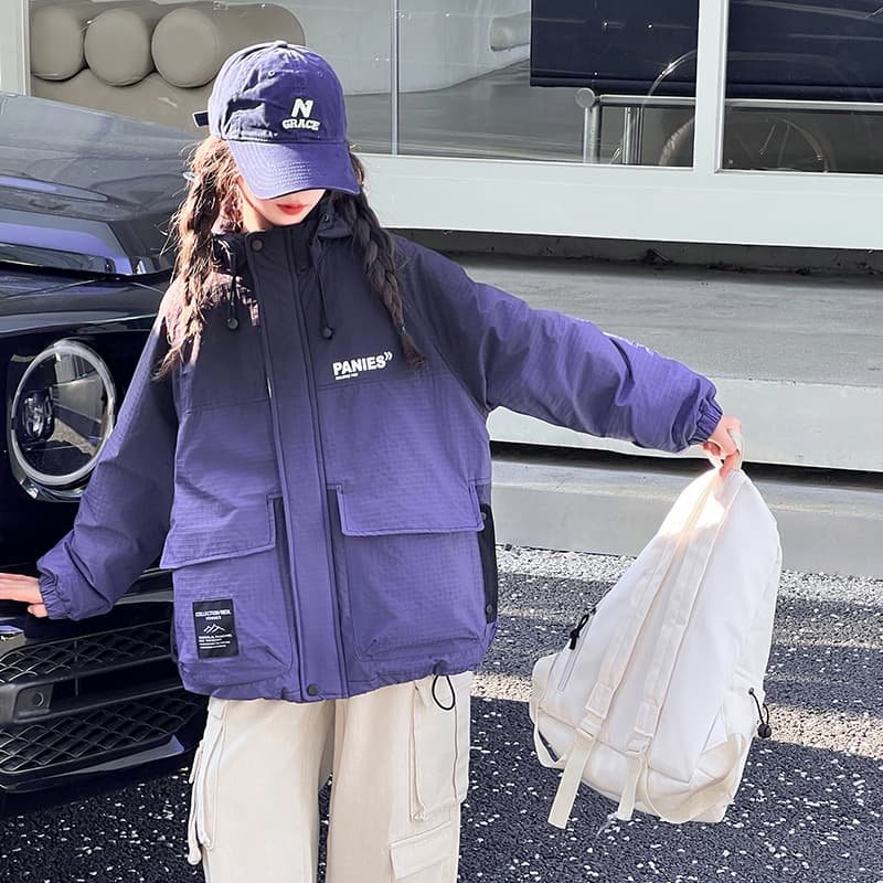 SHIBU На открытом воздухе WINDBREAKER 3-в-1 Куртка In Темно-фиолетовый Kids Туристическая одежда - изображение 4