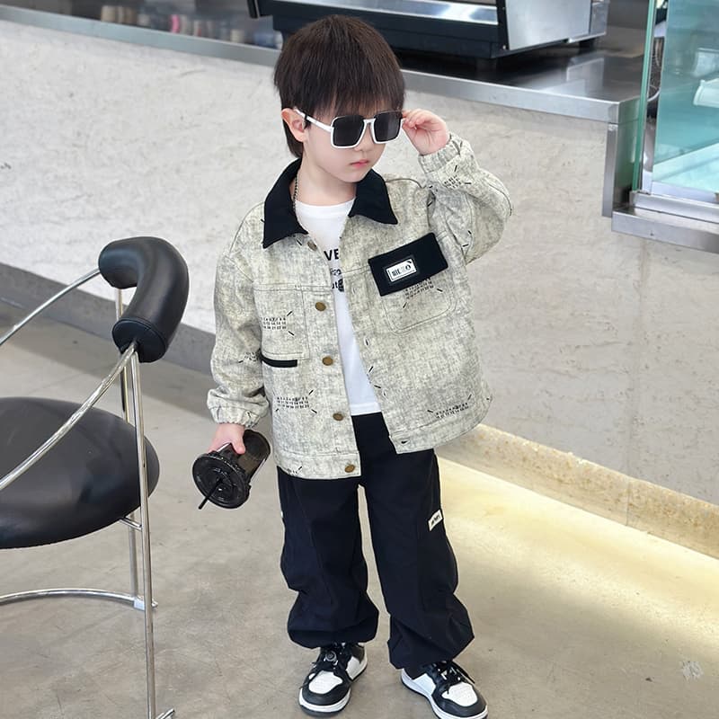 SHIBU 8050 Стиль Числа Хлопок ткань Пальто 42 Абрикос Kids Куртки - изображение 5