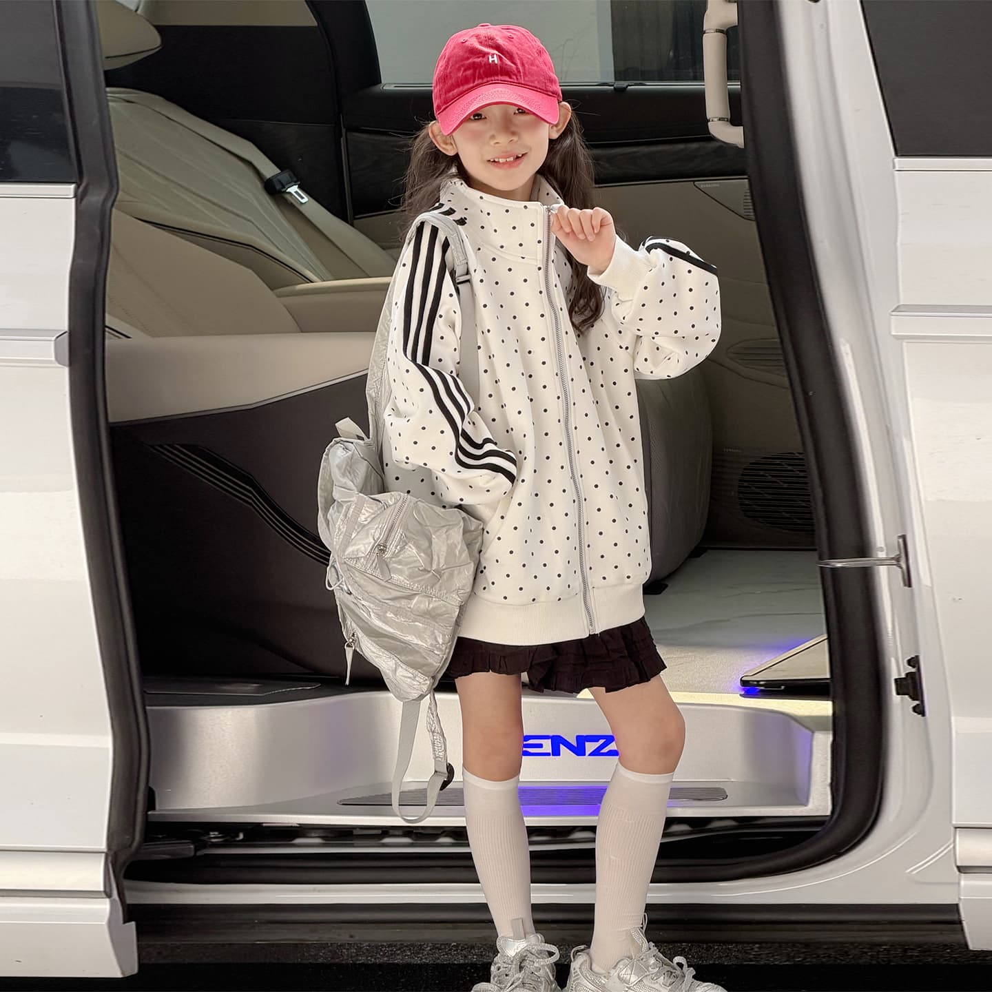 SHIBU 26305 Точка Полосы Пальто Белый Kids Туристическая одежда - изображение 2