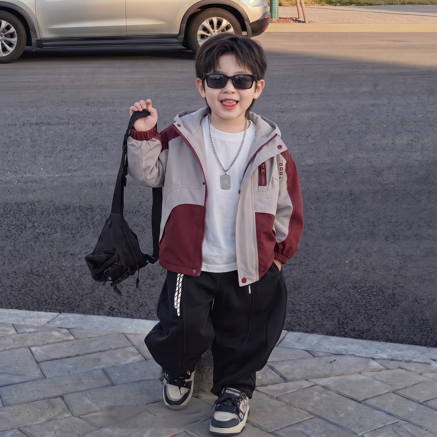 SHIBU 26051 Маленький карман на молнии пальто 42 красный Kids туристическая одежда - изображение 4