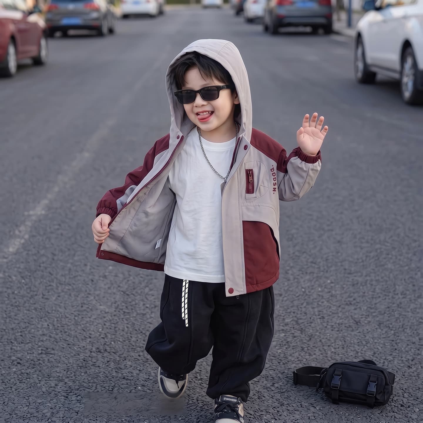 SHIBU 26051 Маленький карман на молнии пальто 42 красный Kids туристическая одежда - изображение 3