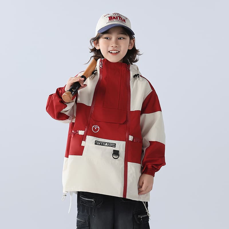 SHIBU WSNCT5162 Многоцветный Двойной Молния Ветровка Красный Kids Туристическая одежда - изображение 4