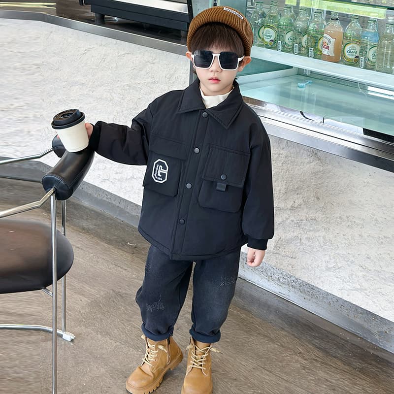 SHIBU 8069G Стиль Padded Coat 52 Черный Kids Утеплённые куртки - изображение 5