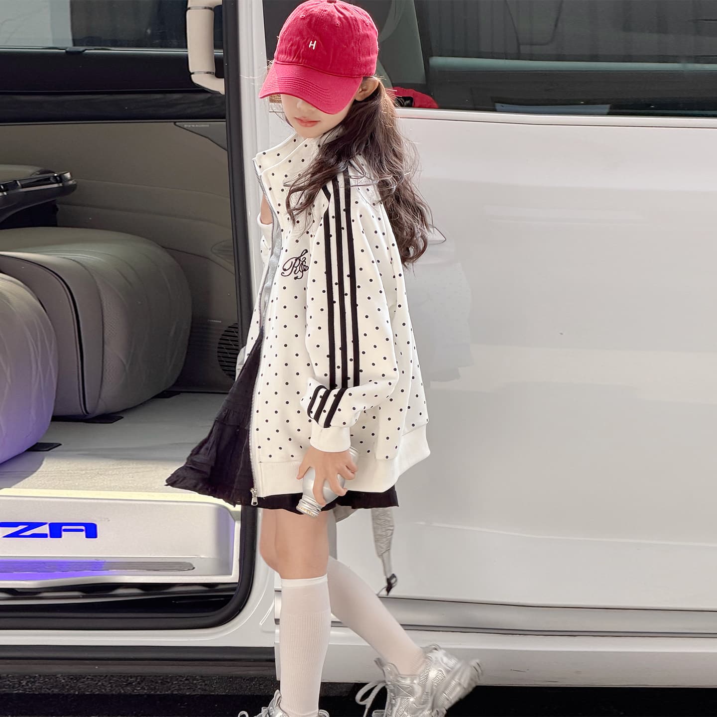 SHIBU 26305 Точка Полосы Пальто Белый Kids Туристическая одежда - изображение 5