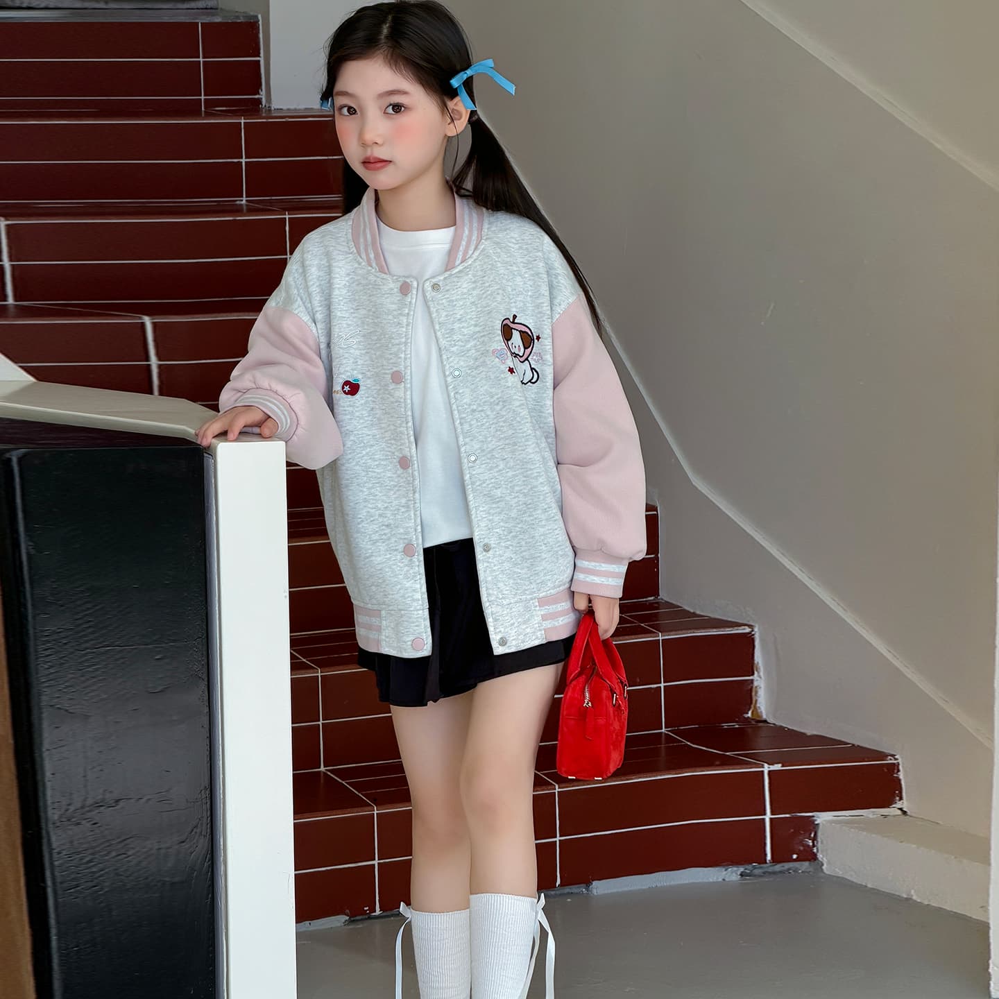 SHIBU 66029 Apple Dog Бейсбольная куртка Розовый Kids Бейсбольные куртки - изображение 5