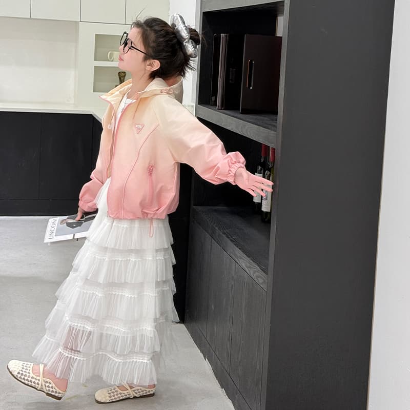 SHIBU Розовый Градиентный Ветровка Kids Туристическая одежда - изображение 5