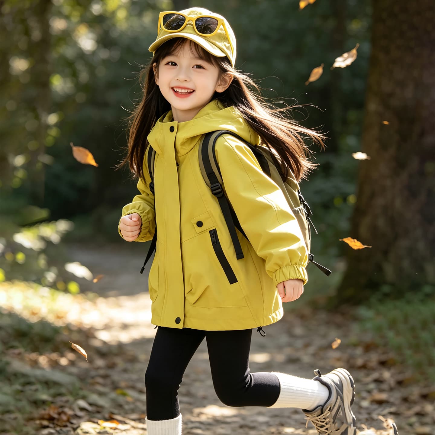 SHIBU Ветровка Желтый зеленый Kids Туристическая одежда - изображение 4