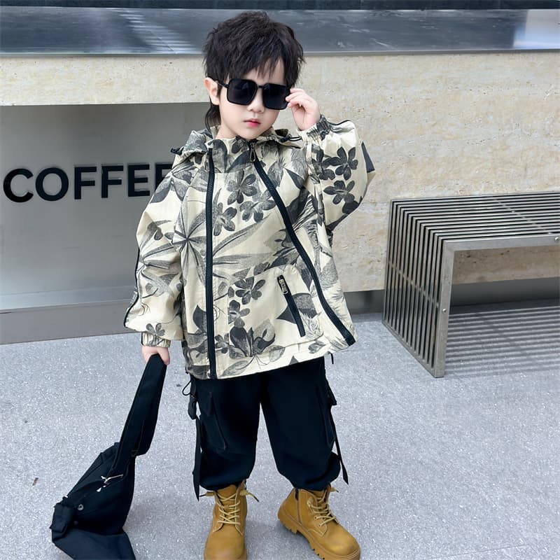 SHIBU 24 19 Стиль Двойной ZIP Тренчкот Цена 48 Серый Kids Туристическая одежда - изображение 5