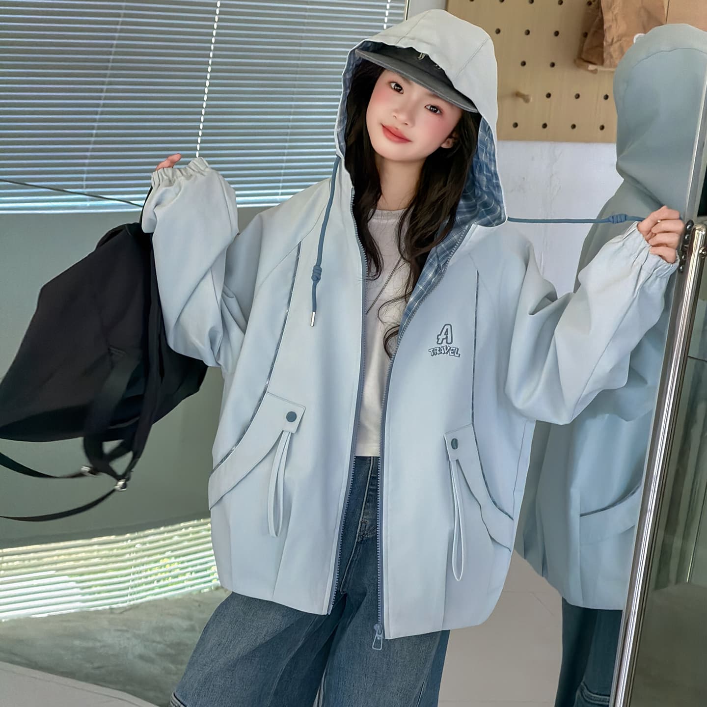 SHIBU S2691 STYLE WINDBREAKER Куртка Light Синий Kids Туристическая одежда - изображение 3