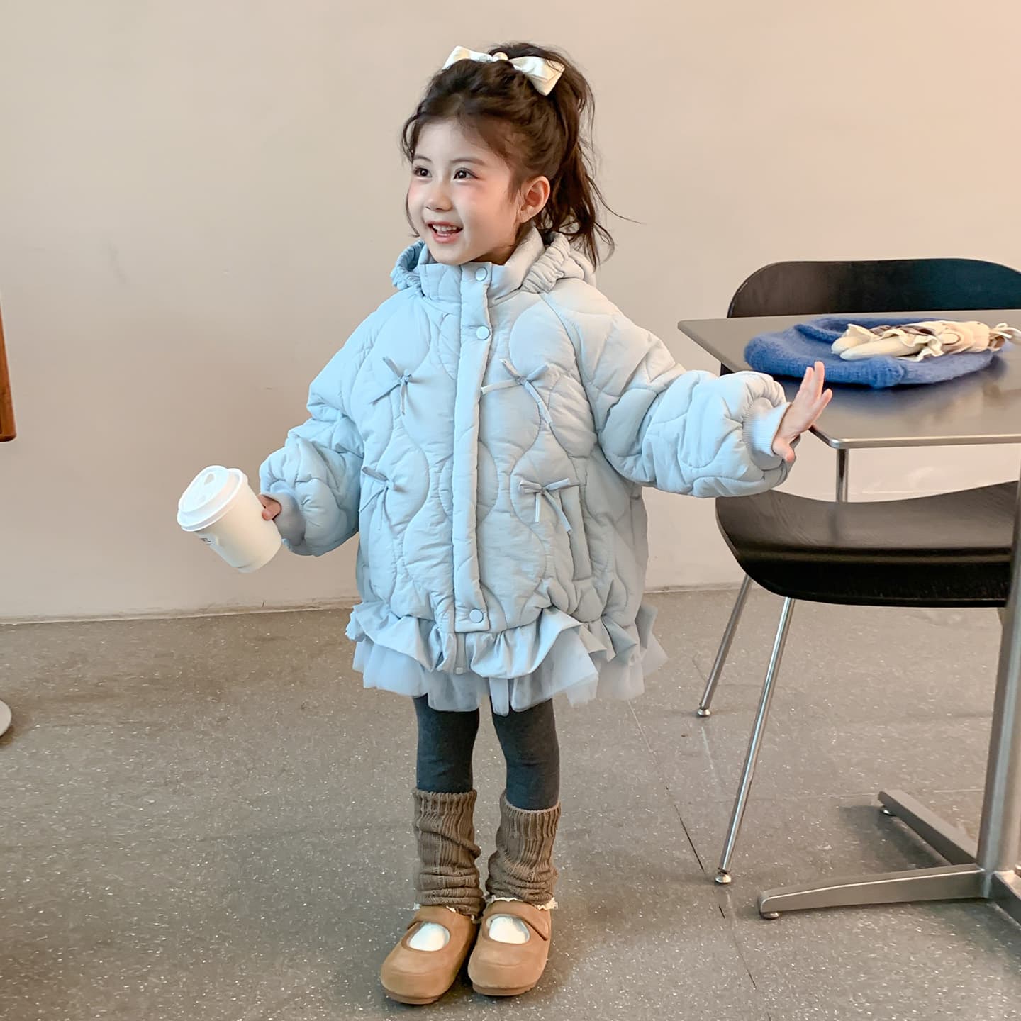 SHIBU D9025 Синий Пуховый Kids Утеплённая Куртка - изображение 2