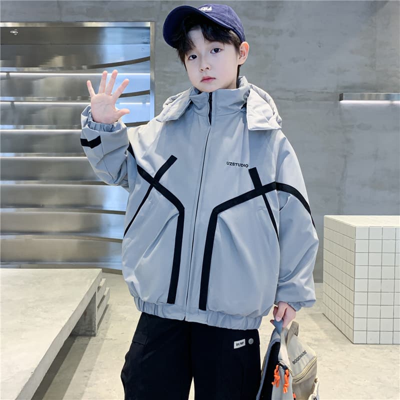 SHIBU 25100 Мальчики Утеплённая куртка Серый Kids Утеплённые куртки - изображение 5