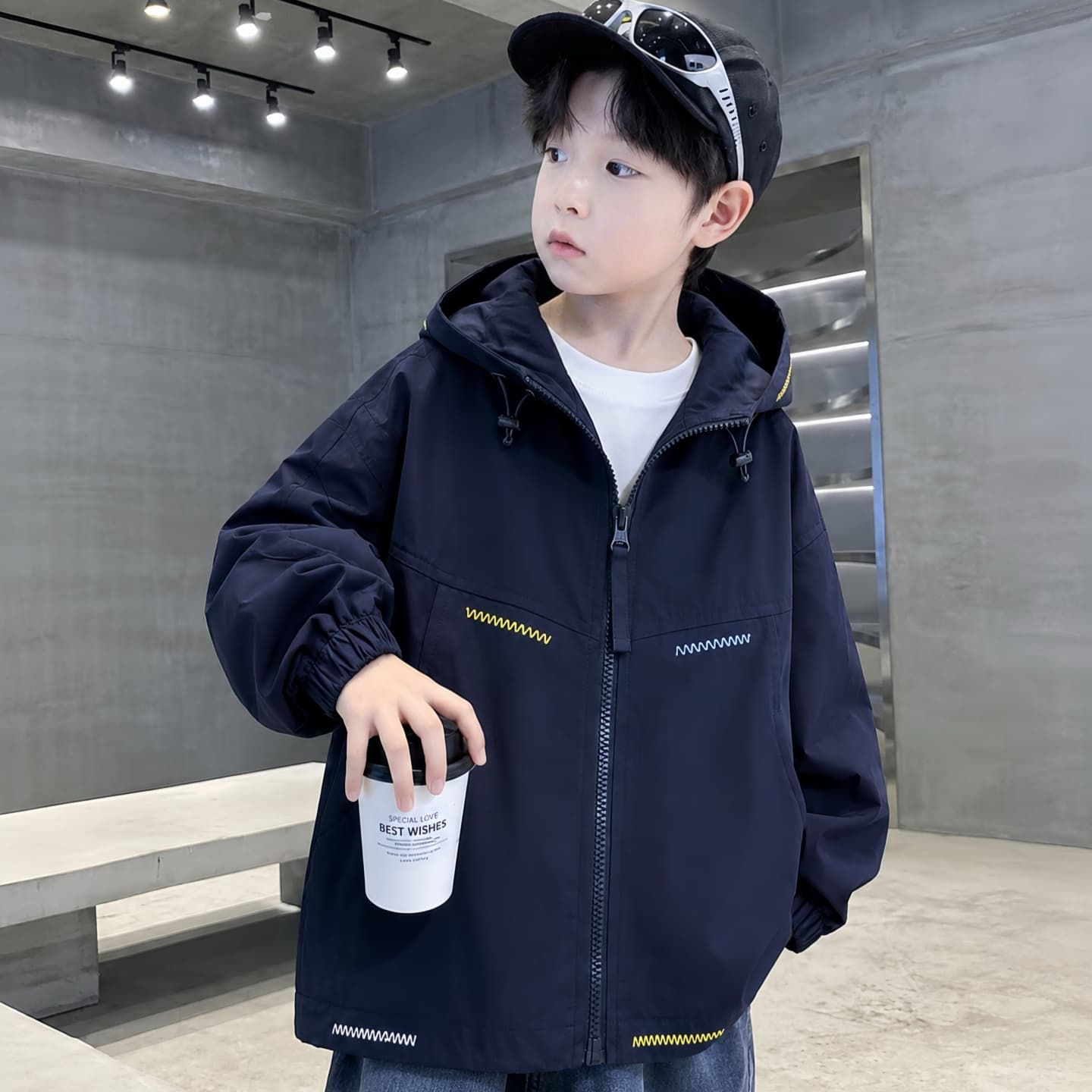 SHIBU 2623 Вышивка Ветровка Темно-синий Kids Туристическая одежда - изображение 2