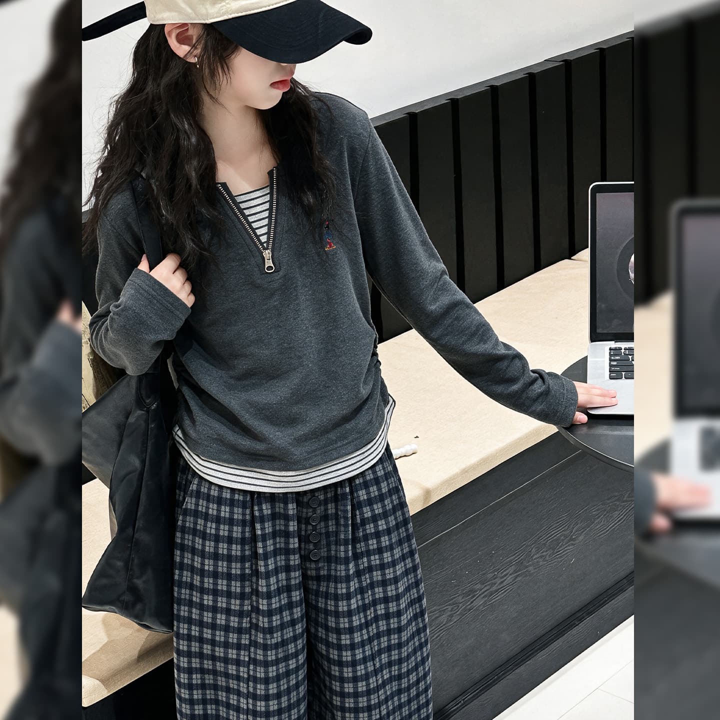 Кофта SHIBU 79089 Mock Двухкомпонентный Топ Kids Свитшоты - изображение 4