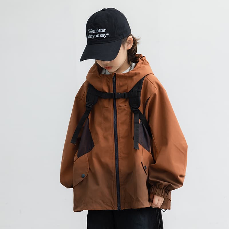 SHIBU LBQW8853 С капюшоном Градиентный Сетчатая ткань Ветровка Карамель Kids Туристическая одежда - изображение 4