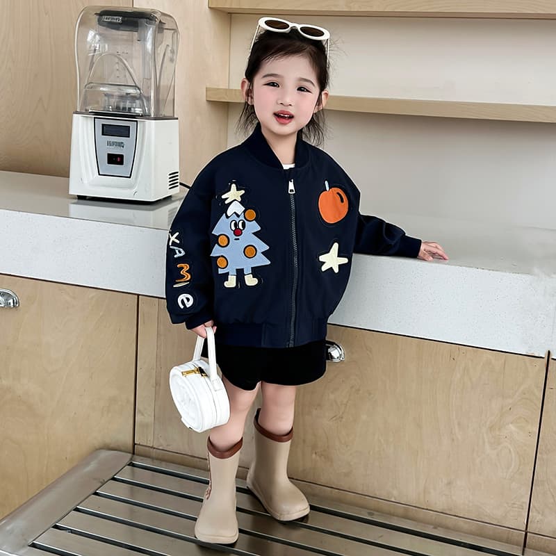 SHIBU 2610 Звезда Фрукты Маленький Дерево Пальто Темно-синий Kids Туристическая одежда - изображение 5