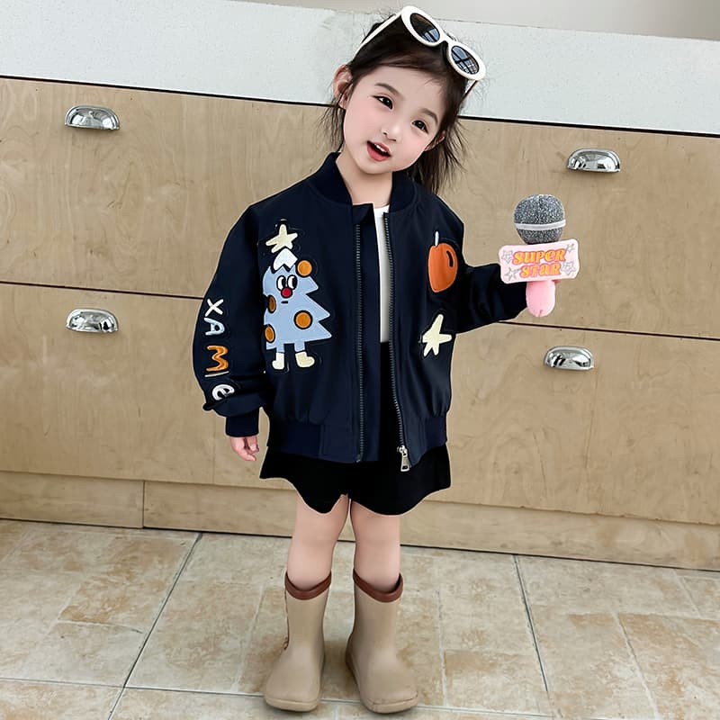 SHIBU 2610 Звезда Фрукты Маленький Дерево Пальто Темно-синий Kids Туристическая одежда - изображение 2