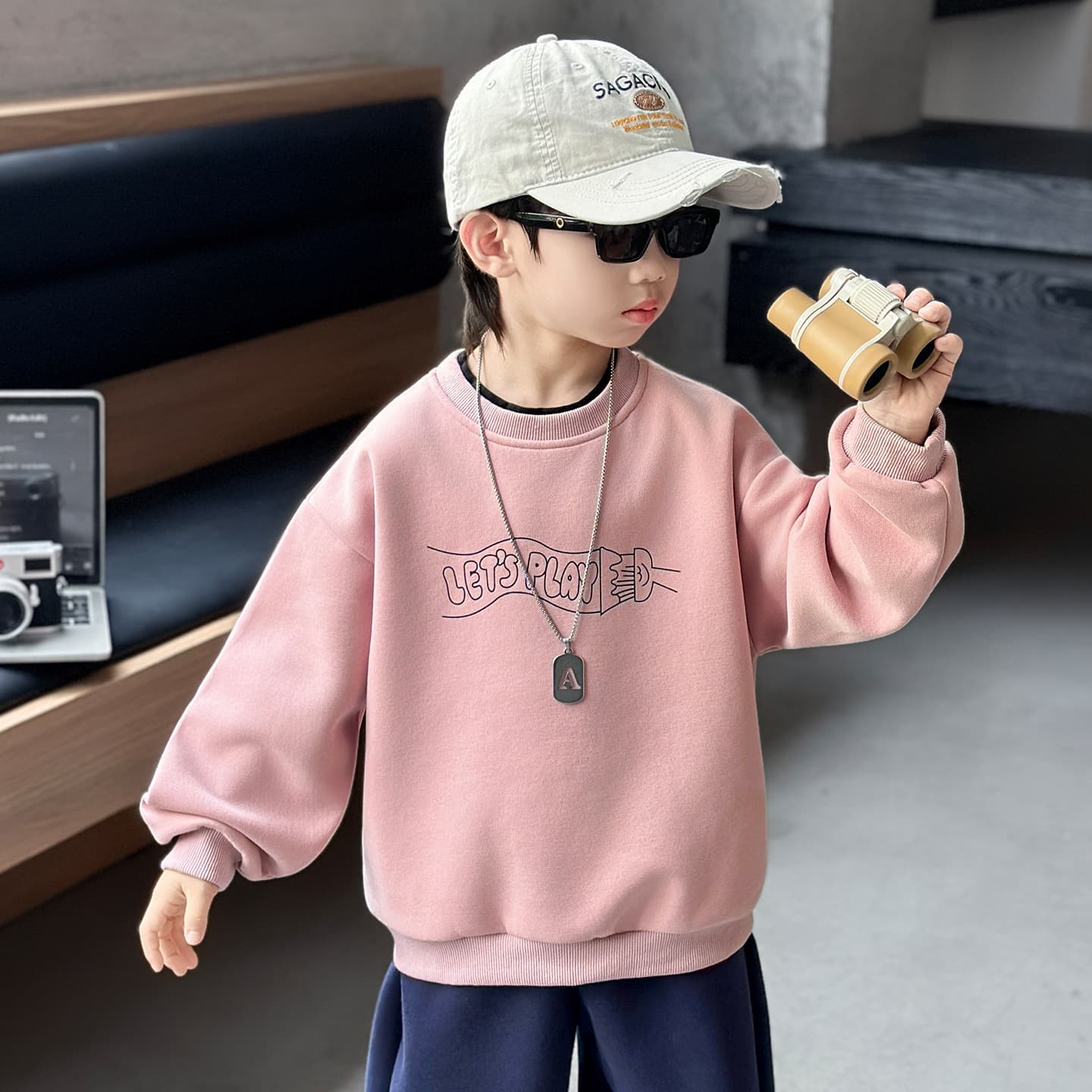 Кофта SHIBU 26535 Розовый Мультяшный Животные Свитшот Модель Kids Толстовки - изображение 3