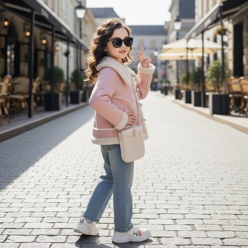 SHIBU 8110 Дубленка Розовый Kids Tops - изображение 5