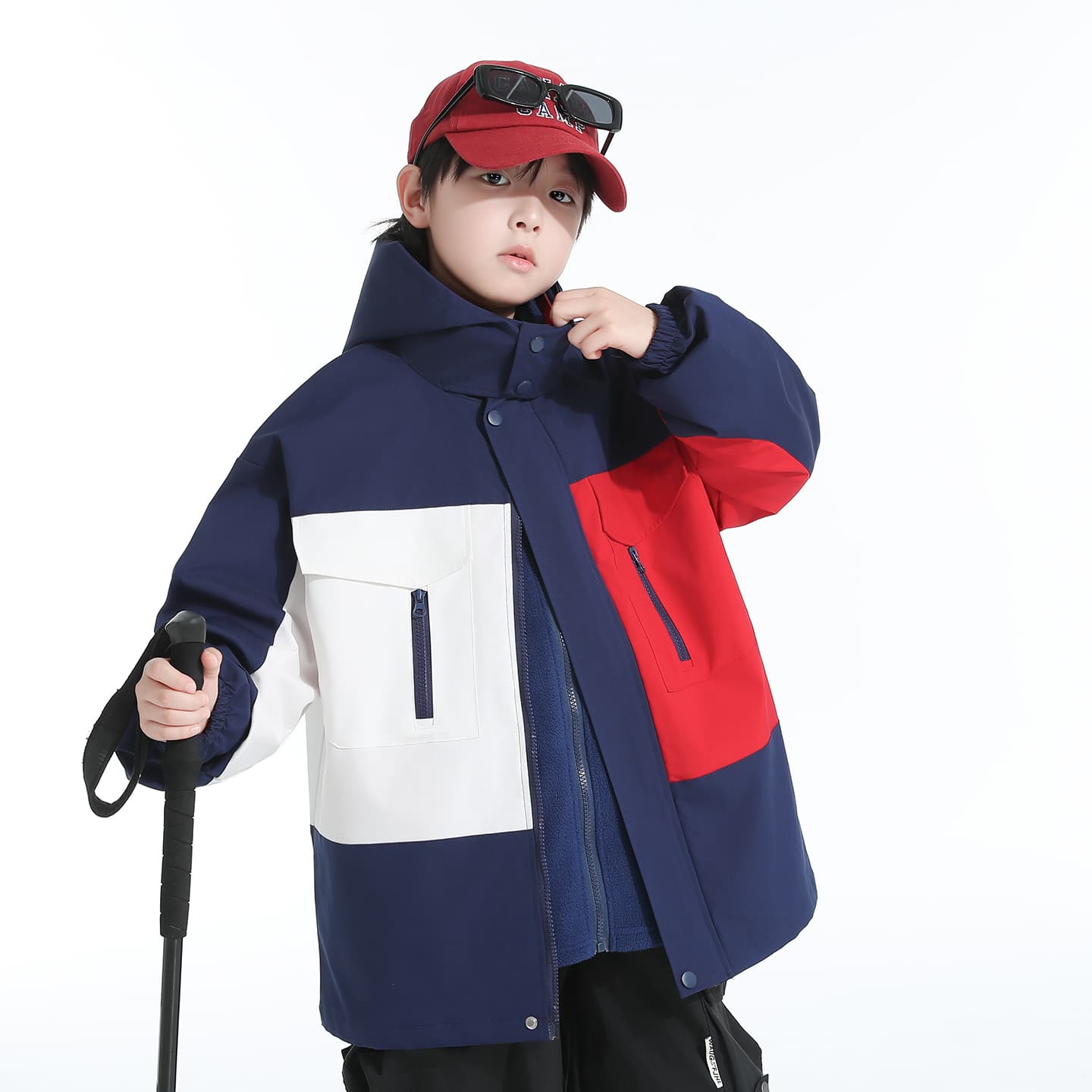 SHIBU 2512 Трехцветный 3 в 1 Ветровка Темно-синий Kids Туристическая одежда - изображение 4
