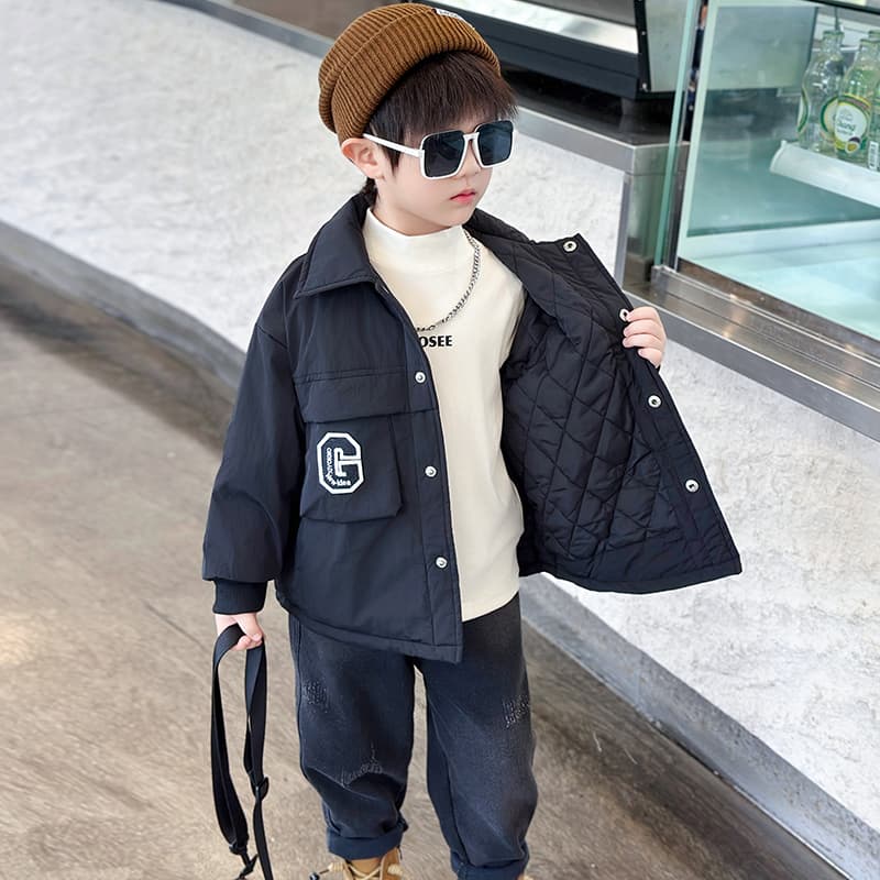 SHIBU 8069G Стиль Padded Coat 52 Черный Kids Утеплённые куртки - изображение 2