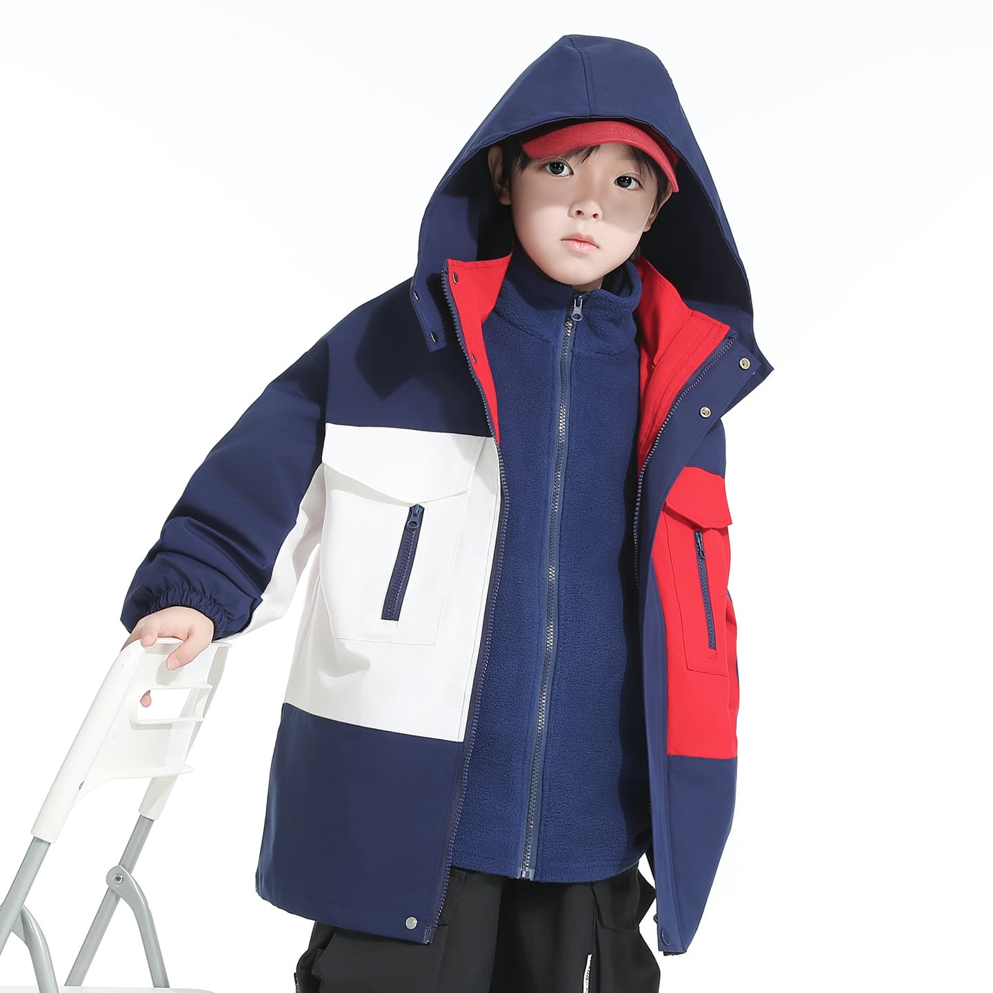 SHIBU 2512 Трехцветный 3 в 1 Ветровка Темно-синий Kids Туристическая одежда - изображение 5