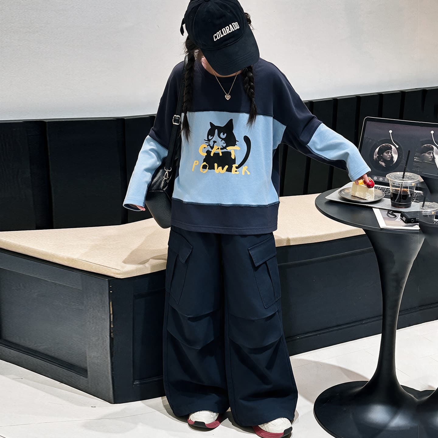 SHIBU 776238 Свитшот + Брюки Kids Повседневный Спортивный Костюм Комплекты - изображение 4