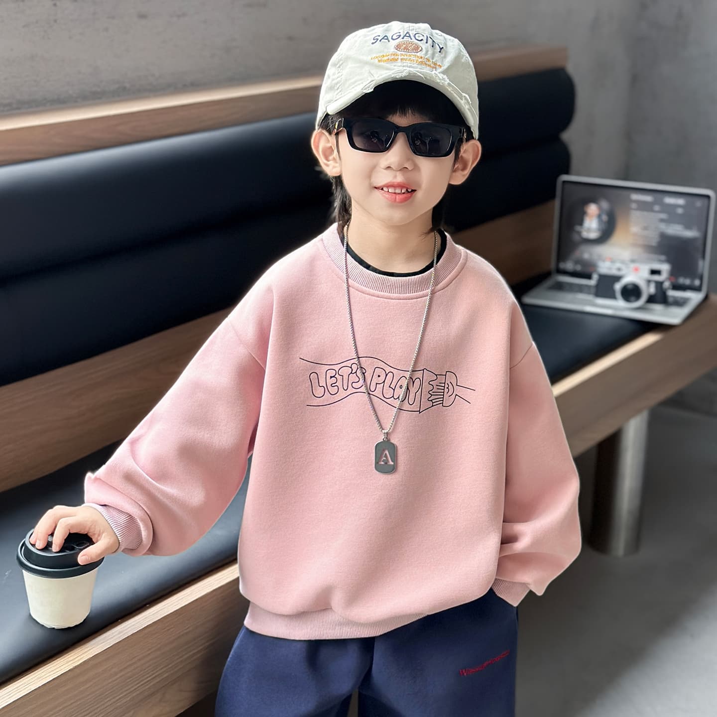Кофта SHIBU 26535 Розовый Мультяшный Животные Свитшот Модель Kids Толстовки - изображение 2