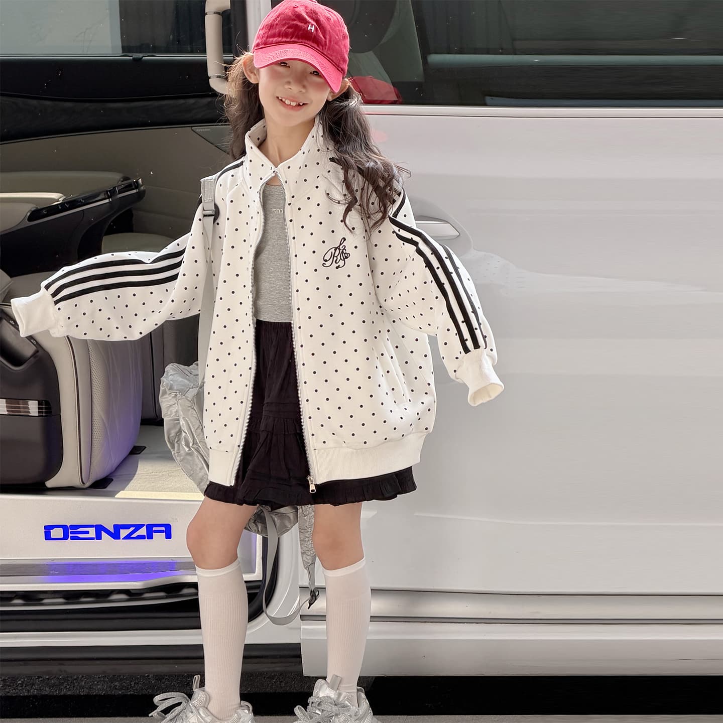 SHIBU 26305 Точка Полосы Пальто Белый Kids Туристическая одежда - изображение 4
