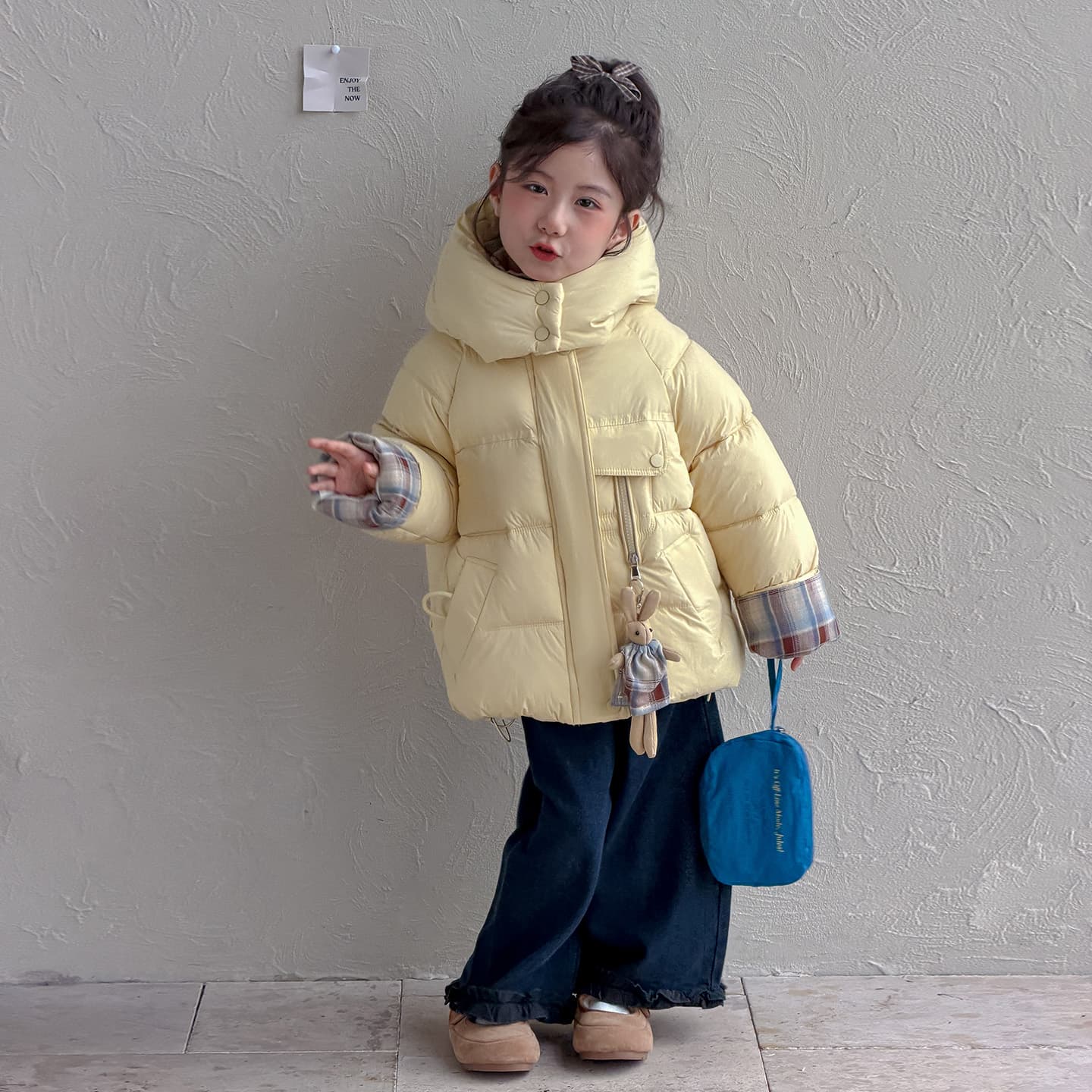 SHIBU D9563-Хлопковый пуховик Желтый Kids Утеплённая куртка - изображение 5