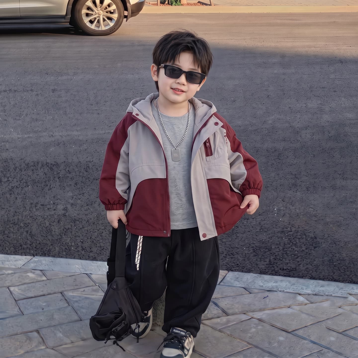 SHIBU 26051 Маленький карман на молнии пальто 42 красный Kids туристическая одежда - изображение 5