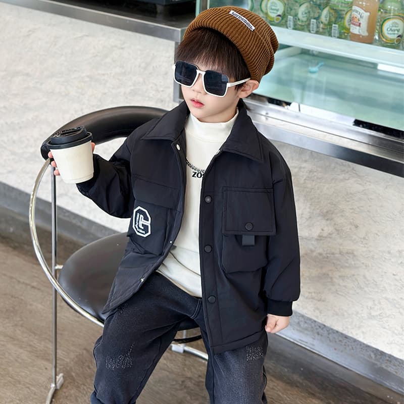 SHIBU 8069G Стиль Padded Coat 52 Черный Kids Утеплённые куртки - изображение 3