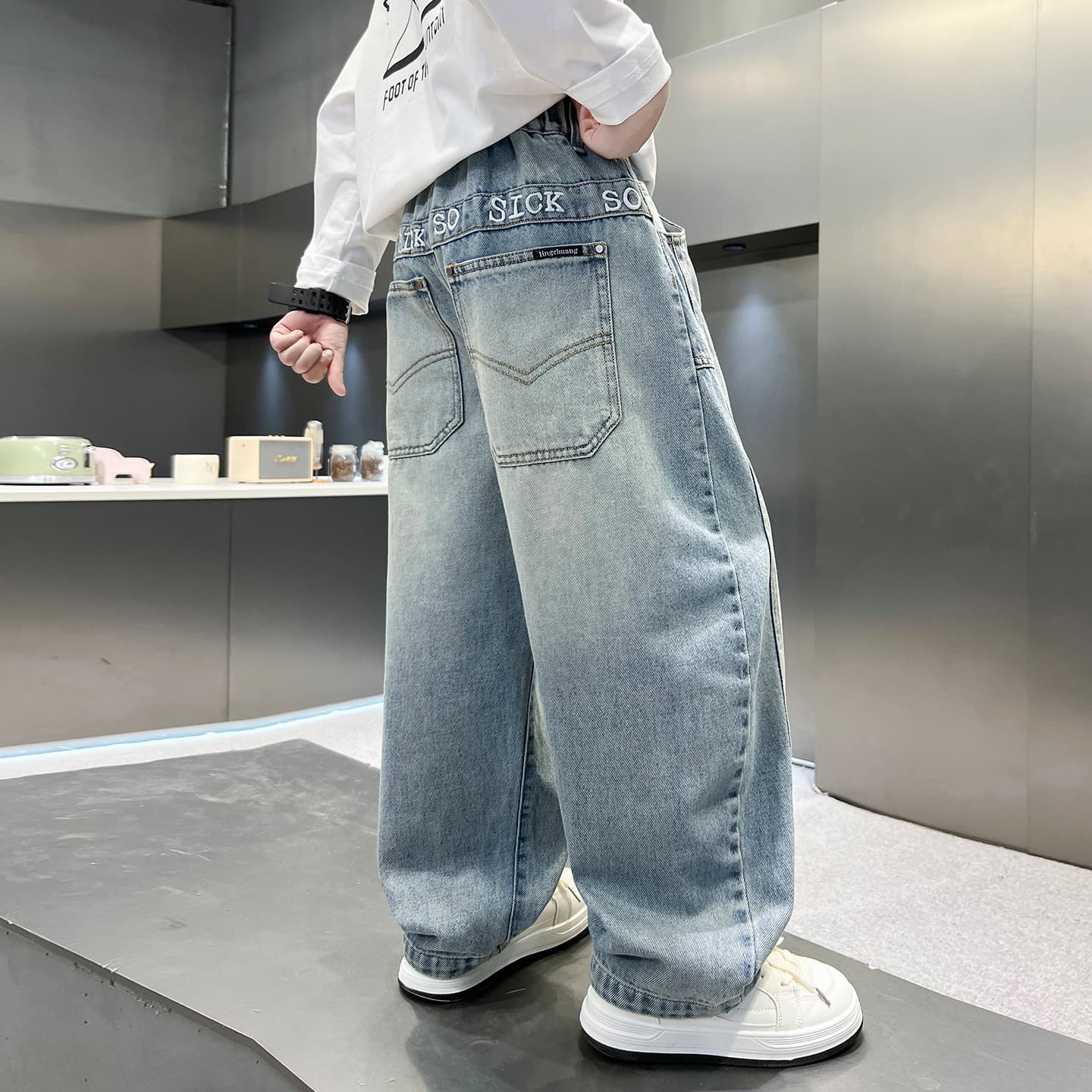 SHIBU HF9250 Blue Kids Jeans - изображение 3