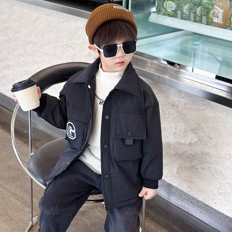 SHIBU 8069G Стиль Padded Coat 52 Черный Kids Утеплённые куртки - изображение 4