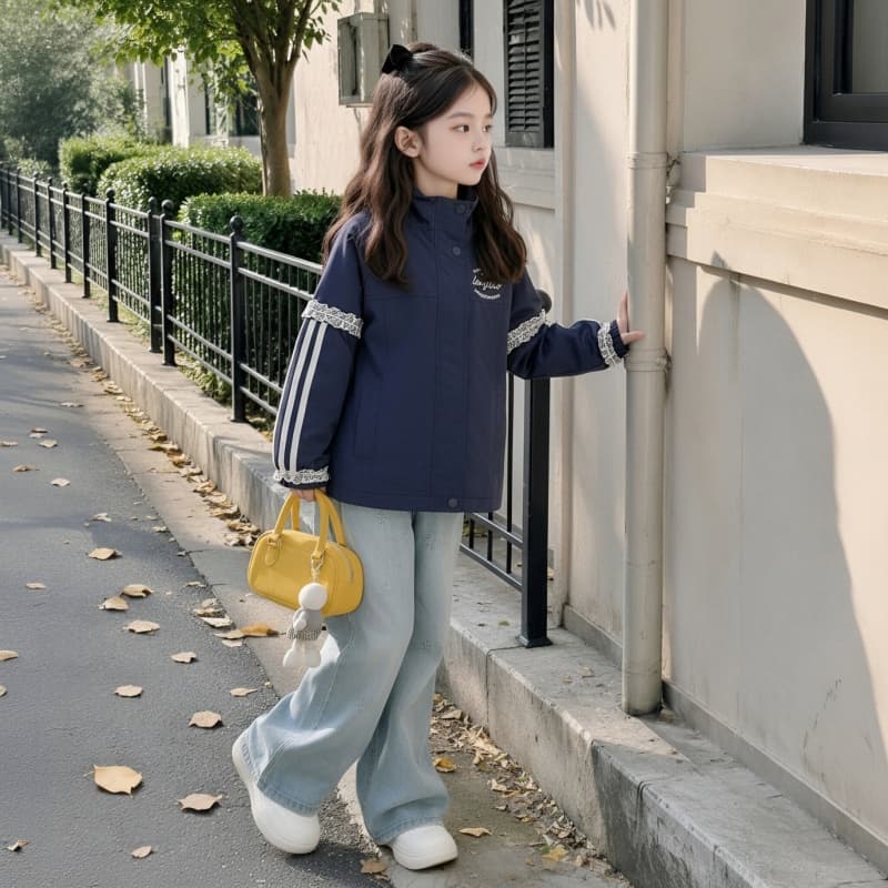 SHIBU WP Town House 106 Кружевная отделка Ветровки Kids Туристическая одежда - изображение 3