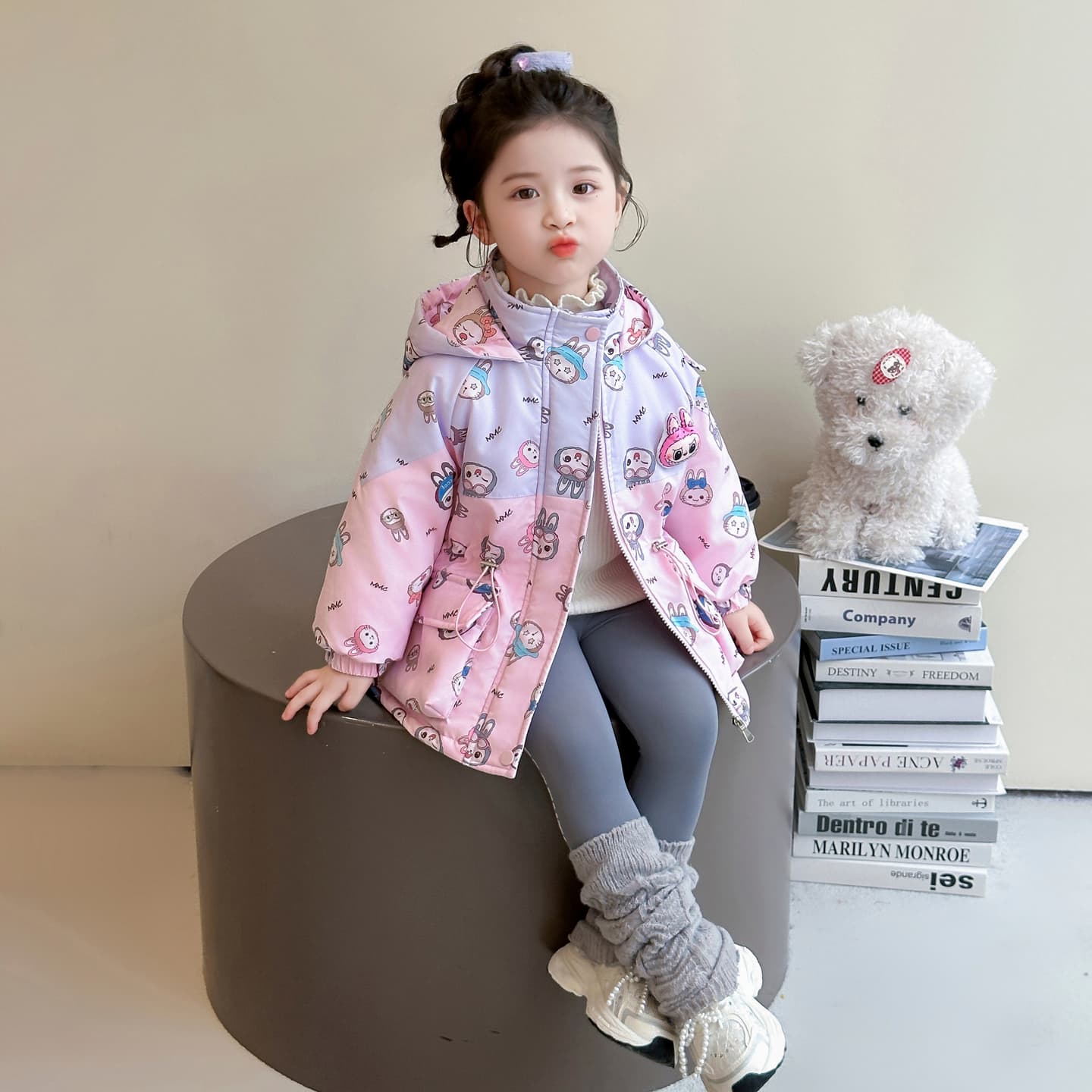 SHIBU MTS0509 Labubu Ветровки Розовый Kids Туристическая одежда - изображение 4