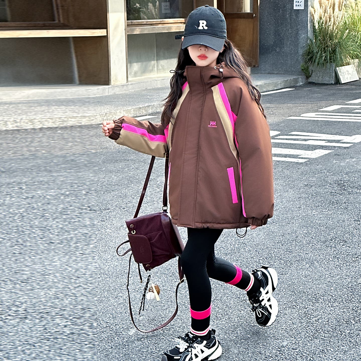 SHIBU 051 С флисовой подкладкой PARKA Пальто Кофе Kids Туристическая одежда - изображение 5