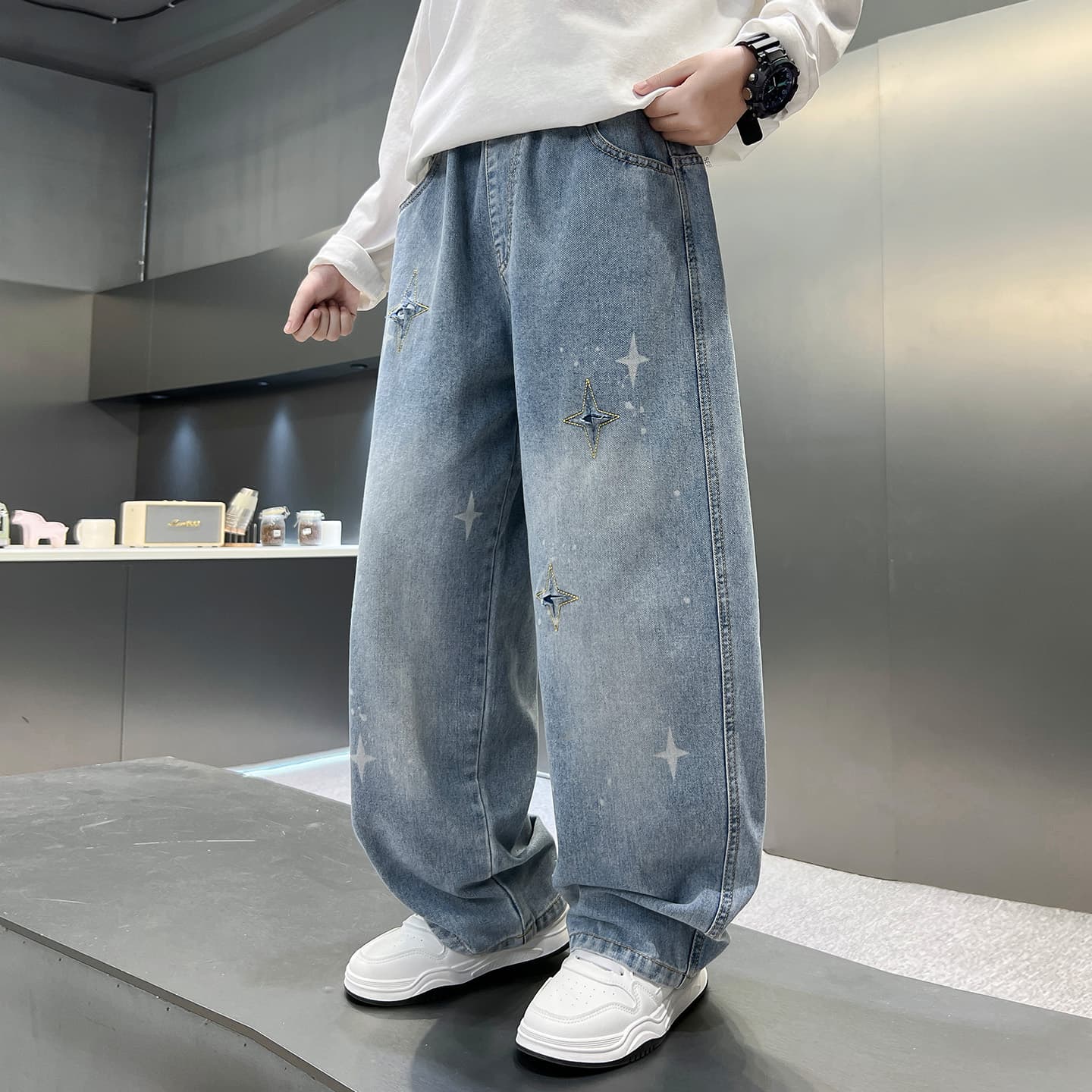 SHIBU HF9183D Blue Kids Jeans - изображение 2
